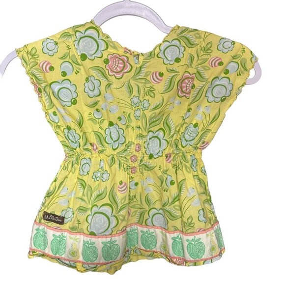 Matilda Jane Elegant Blossoms Top‎ Shirt Floral Cinched Waist Kids Girls Size 4 - Picture 2 of 6